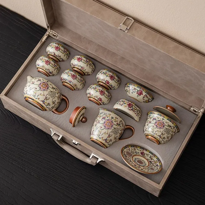 European Cute Tea Set Tableware Porcelain English Kung Fu Japanese Bowl Chinese Ceremony Tea Set Afternoon Juego De Te Teaware