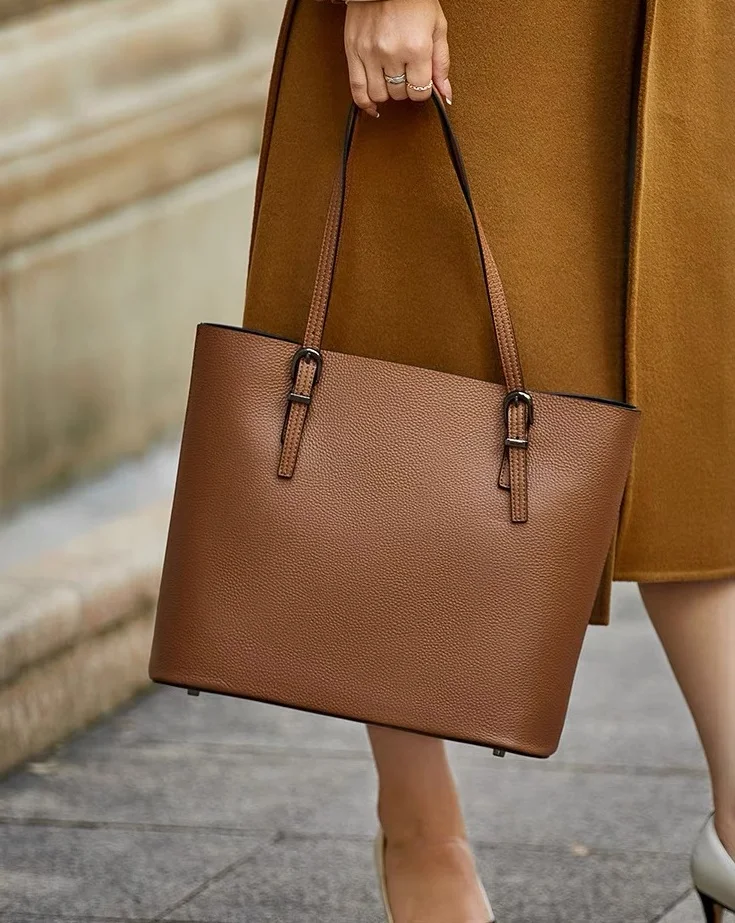 Leather Girl Shoulder Bags High Quality Woman Bags Large