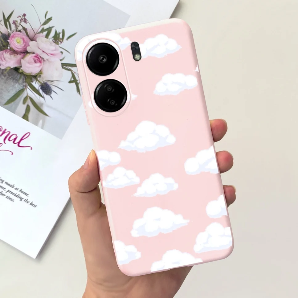 For Xiaomi POCO C65 Case Cute Cartoon Cat Painted TPU Silicone Back Cover For Xioami POCO C65 POCOC65 C 65 6.74 Phone Case Funda
