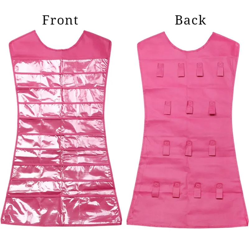 Elegant Dress-Shaped Hanging Jewelry Organizer & Storage Bag