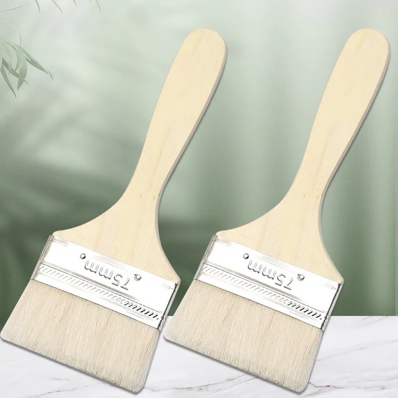 Brushes 2 wooden handled 3-inch paint cleaning