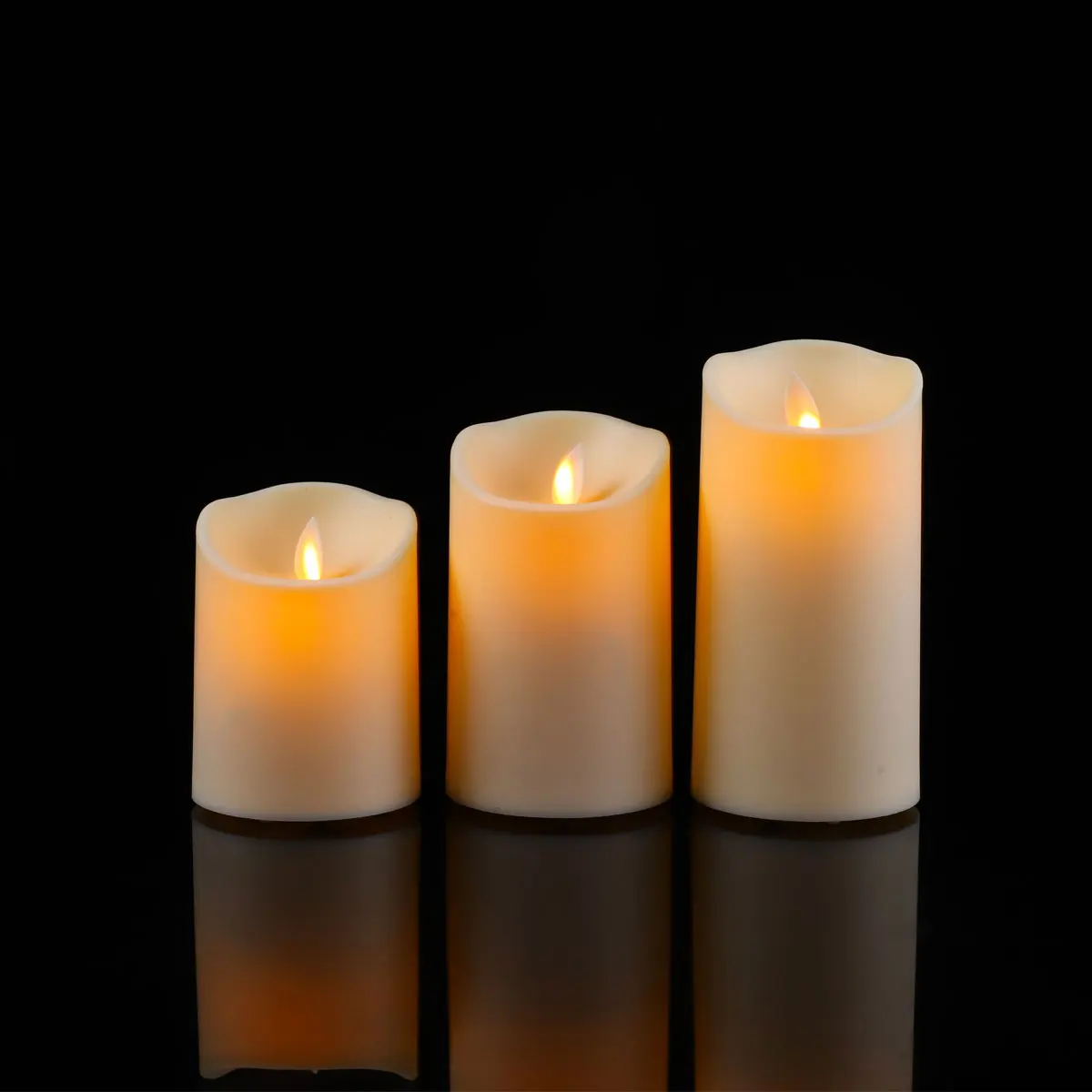 Flameless USB Moving Wick Candles 1/3 pieces Rechargeable Plastic Wedding Dancing Flame Decorative with Remote