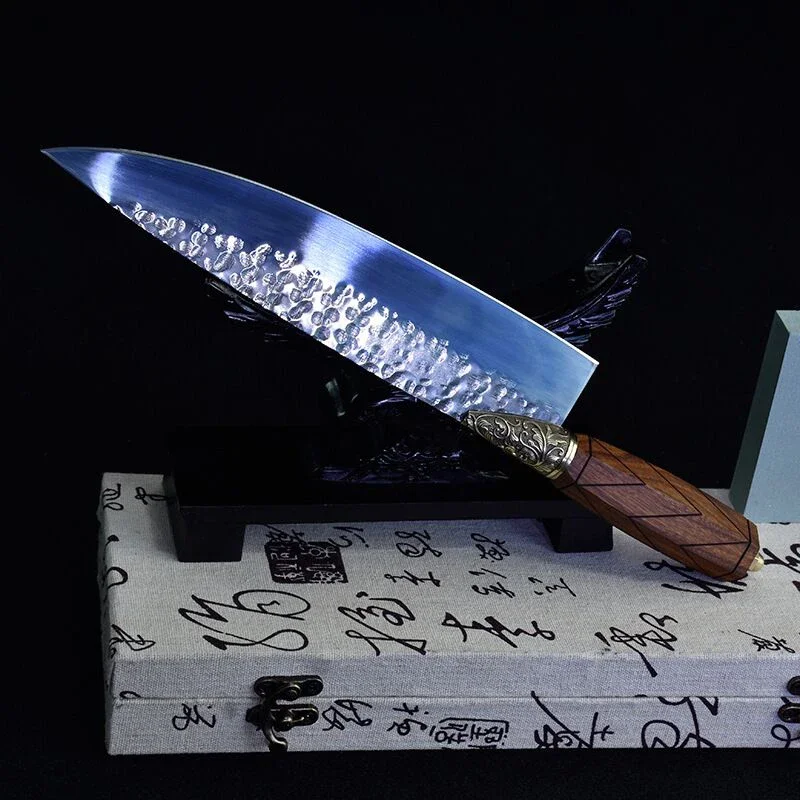 

Longquan ghost writer with a small kitchen knife light hand forging and slicer blade edge kitchen knife retro kitchen knife