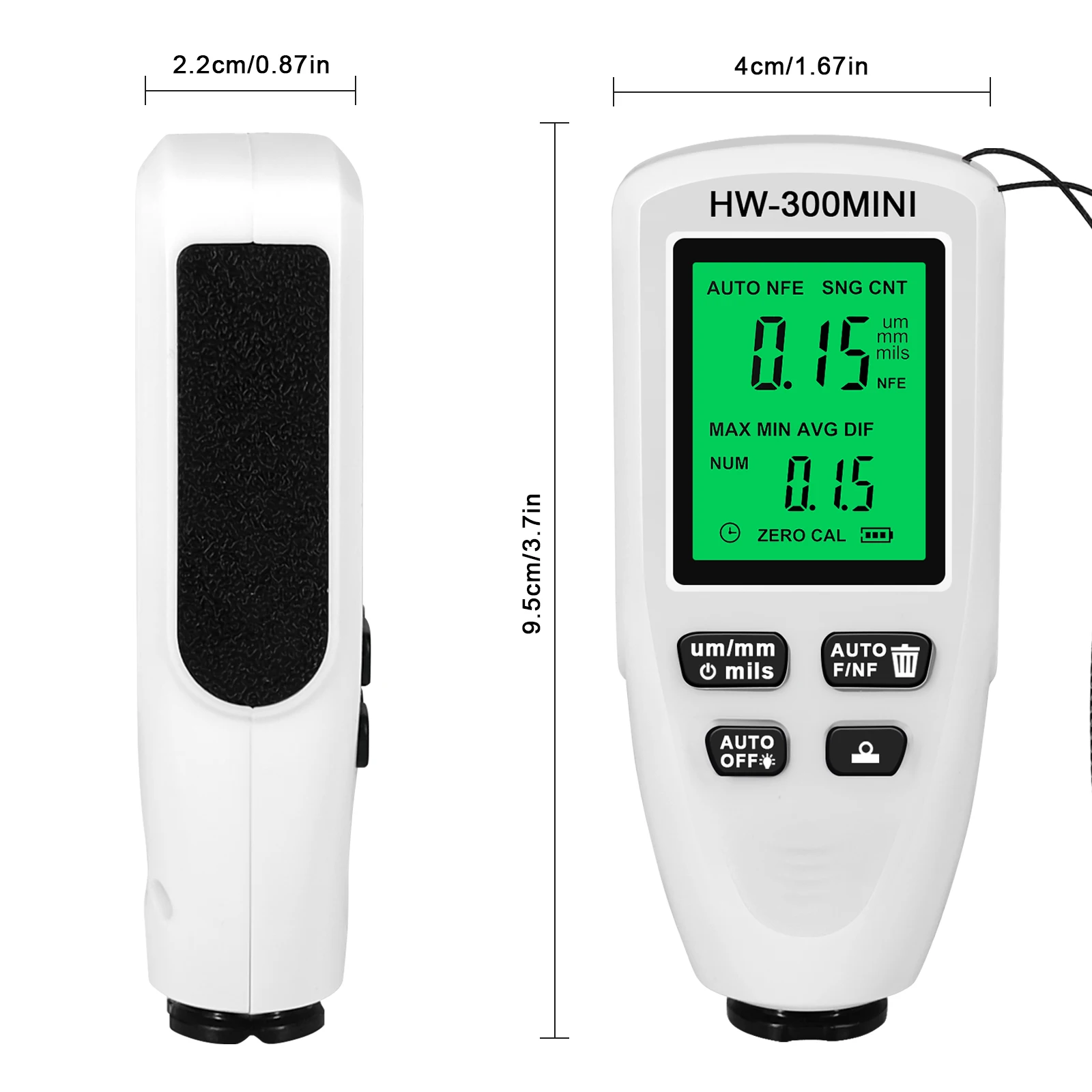 HW300-MINI Car Paint Thickness Gauge Tester Coating Meter For Car Paint Inspection Device Automotive Tester Meter