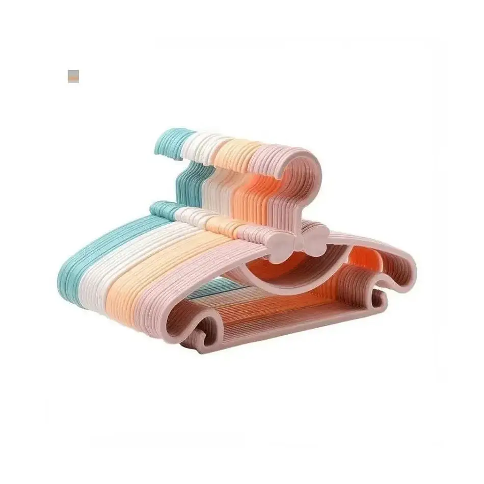 5 Pcs Portable Clothes Hanger Kids Children Toddler Baby Coat Storage Plastic Hangers Hook Household Clothing Organizer