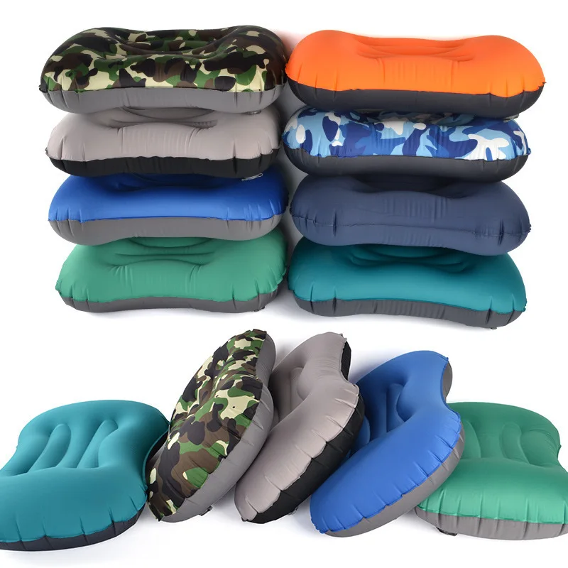 Inflatable Pillow Camping Pillow Portable Ultralight Outdoor Travel Camping Air Neck Waist Cushion Travel Car Plane Head Rest
