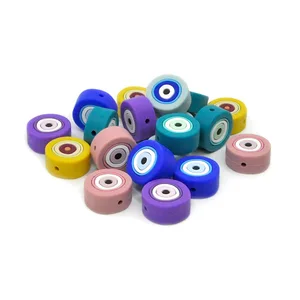 20*20mm 5pc/lot Food Grade Mini Eyes Silicone Beads Baby Teething Pacifier Chains DIY Accessories Safe Nursing Chewing BPA Free