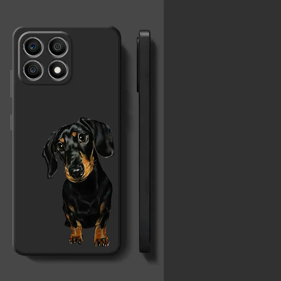 Chic Dachshunds Black Soft Phone Cover Case