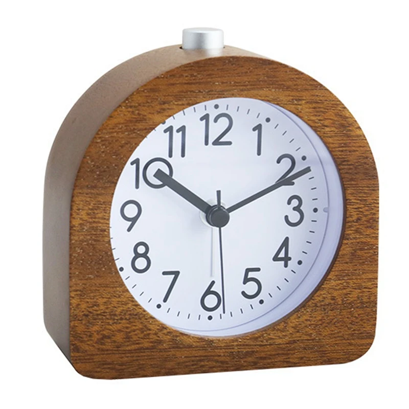 Sveglie Sveglia analogica retrò vintage, piccolo orologio super silenzioso senza ticchettio con luce notturna, alimentato a batteria, per soggiorno, camera da letto, comodino, scrivania digitale C