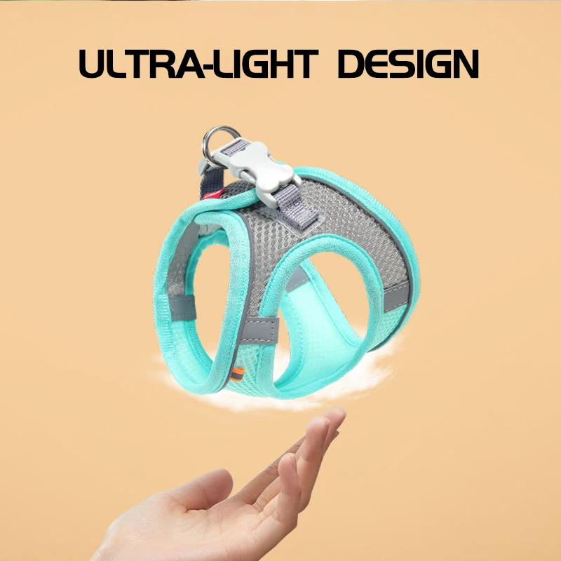 Mesh Small Dog Harness Vest Reflective Kitten Cat Harness Escape Proof