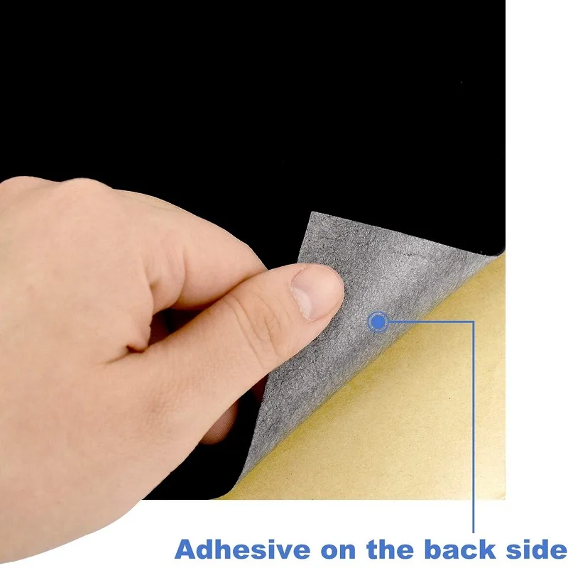 Forro de fieltro adhesivo de tela de terciopelo autoadhesivo para