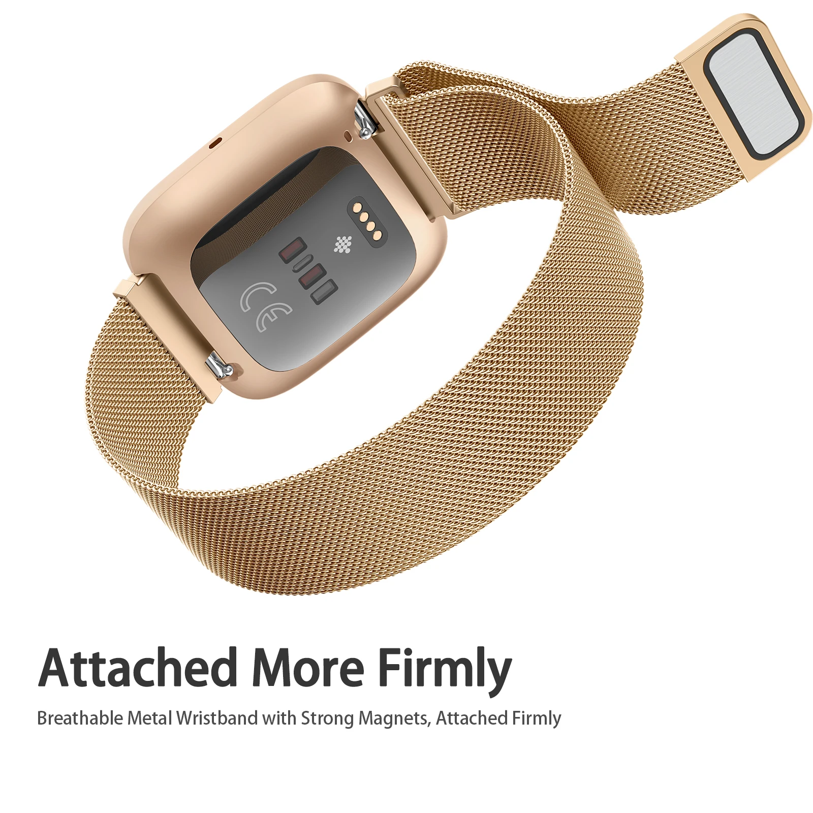 Cinturino Magnetico In Metallo Per Fitbit Versa/Versa 2/Versa Lite/SE – 10 Colori – Multicolore - 2