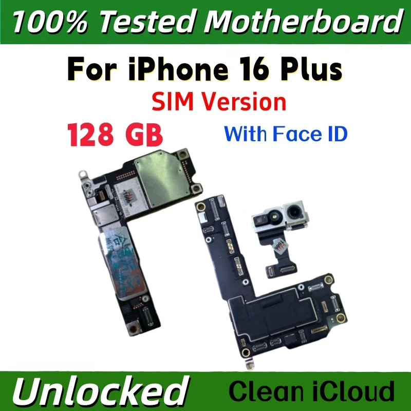 100% Unlocked Motherboard For iPhone 16 pro Max With Face ID