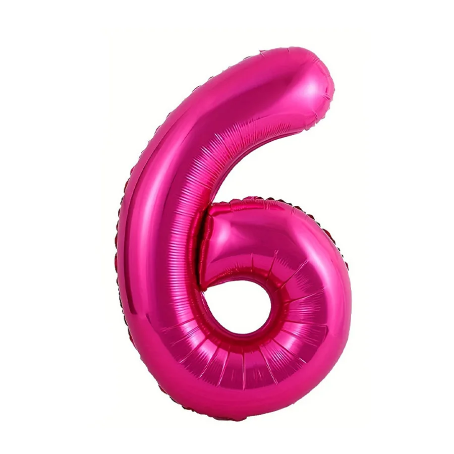 40 Zoll rosa Rose Zahl Helium Ballon 0 1 2 3 4 5 6 7 8 9 Zahl Ballons Mylar Folie große Geburtstag Party Dekoration Mädchen Geschenk – Detail 6