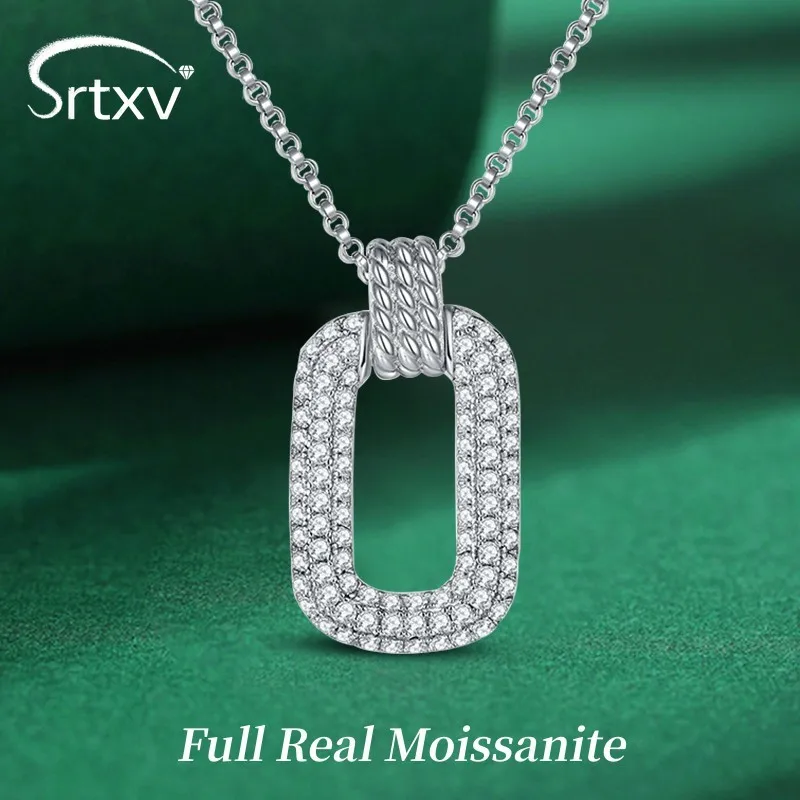 

Цепочка с кулоном в виде муассанита для мужчин и женщин, ожерелье с квадратным кулоном в стиле хип-хоп 18 К с покрытием из серебра 925 пробы, яркий подарок на день рождения