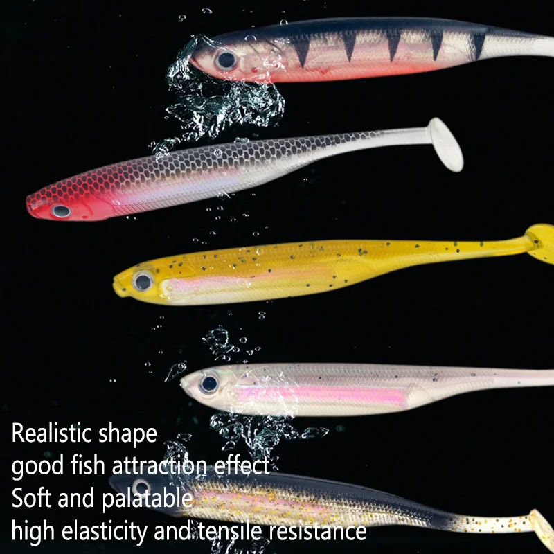 Soft bait 65mm 5.6g 125mm 10g T-Tail Soft Lure Soft worm Jigging Swimbait  Pike Bass Perch