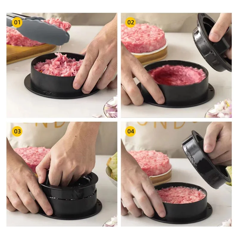 Gourmet Burger & Pie Press with Baking Liners - Kitchen BBQ Essentials
