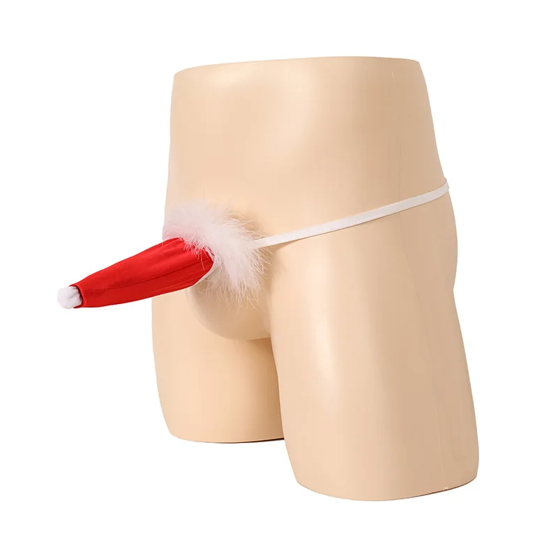 Description Picture 3 of itemSexy Red Series Cock Christmas Underwear Men T-back Panties G-string Penis Thongs Erotic Gay Lingerie T-Back Thongs