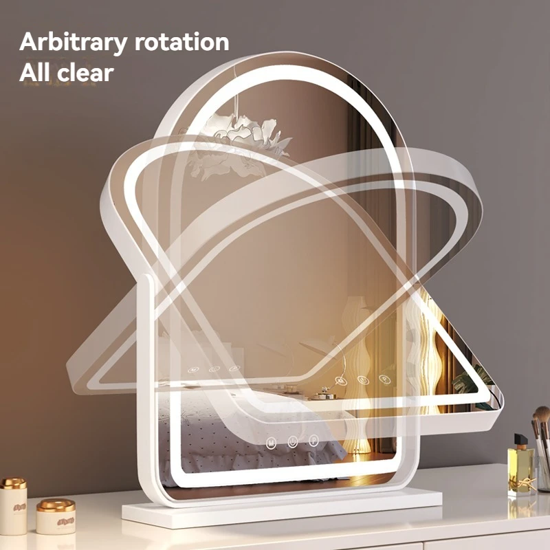 Desktop LED Makeup Mirror with Light Large Bedroom Professional Home Use Fill Light Beauty Internet Famous Make-up Mirror