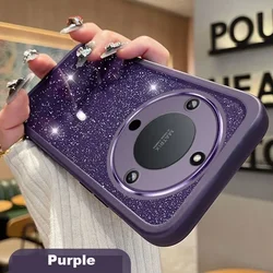 Luxurious Bling Shockproof Silicone Phone Case for Magic6 lite (PURPLE)