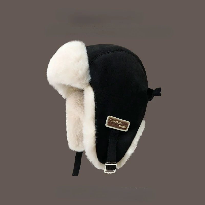 

Bomber Hat Pilot Cap Men Winter Faux Fox Fur Hat Thickened Cold Protective Ears Outdoor Cycling Fishing Skiing New