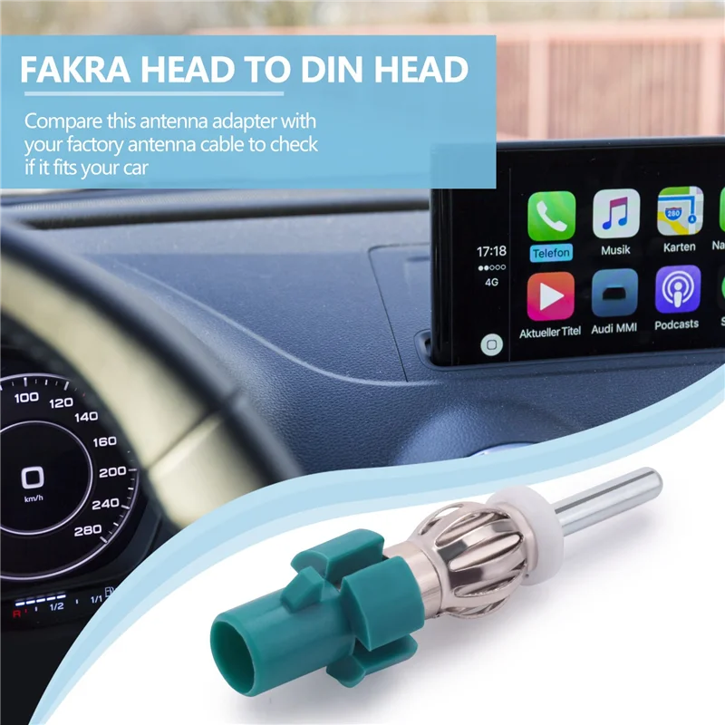Car Stereo Antenna Adapter FM AM Radio Connector-Fakra to DIN Antenna Plug Converter for Car Receiver