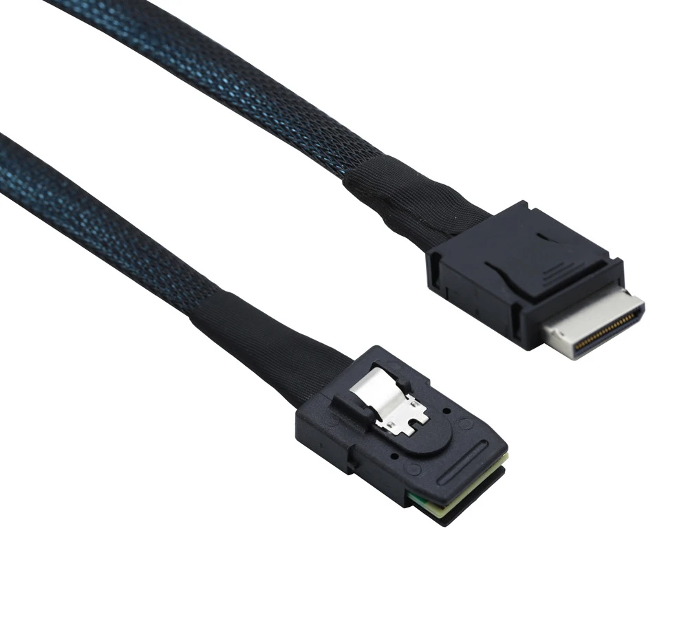 

Высокоскоростная передача данных с кабелем SFF 8611 4I на MINI SAS SFF-8087