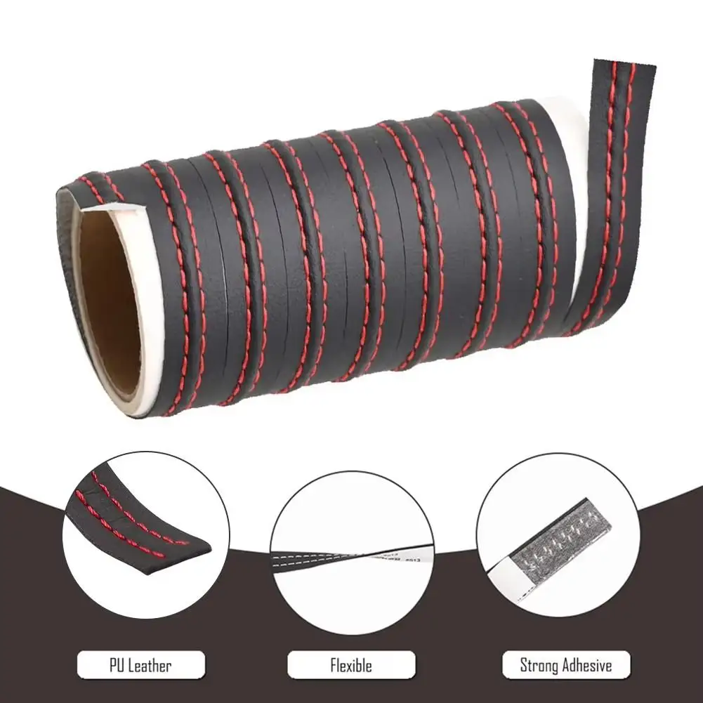 Interior Gap Decoration Line, DIY Self-Adhesive Leather Molding Decoration Strip, Center Console Decoration Line, Interior Modif - 2