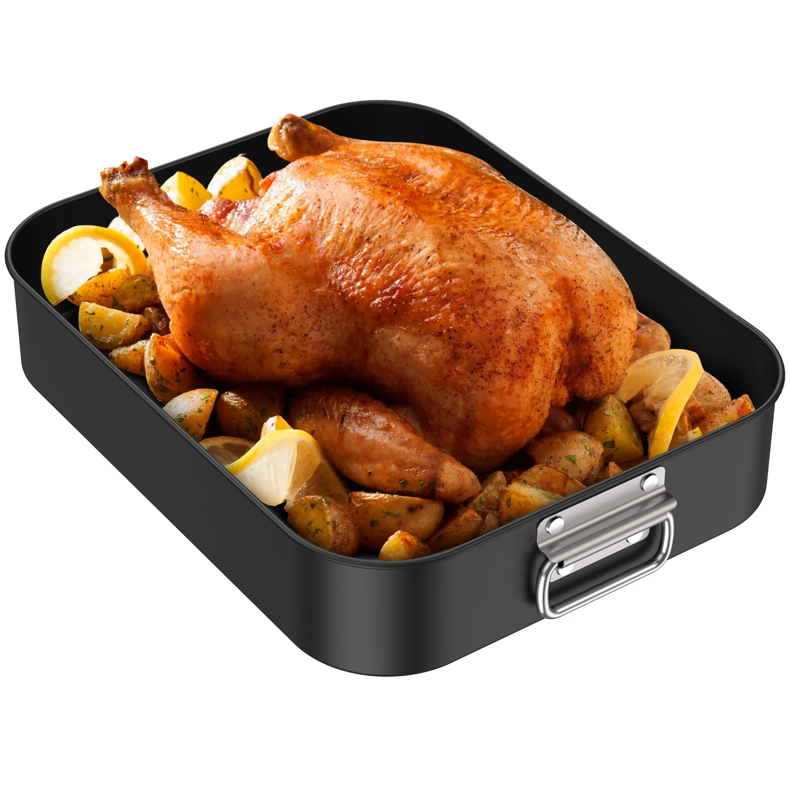 

Lasagna Pan Nonstick Baking Pan for Oven 16 x 11.6 x 3.15inch Rectangle Baking Dishes Thickened Carbon Steel Cake Pans with