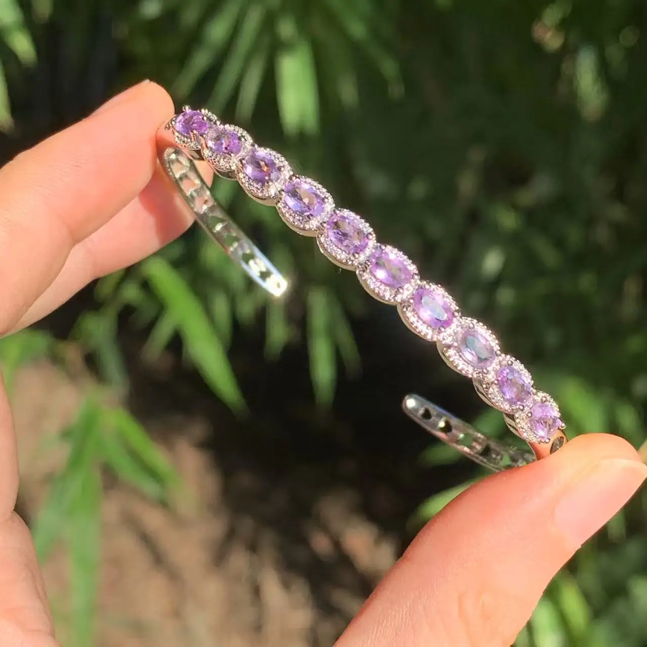 Natural Amethyst Bracelet Woman Man Wealthy Jewelry  Luxury Elegant Romantic Simple Fine Jewelry