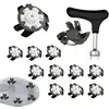 Golf Shoe Spikes Replacements 12 Pieces Footwears Anti Slip Golf Cleat Quick Twist Golf Spikes Golf Cleats Portable Wrench Screw 2