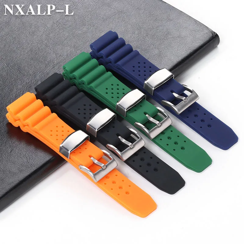 20mm 22mm silicone watch band for Seiko SKX007 SKX009
