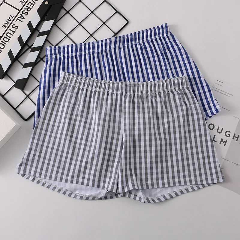 Wholesale Men's Stripe Underwear Boxer Shorts Aro Cotton Pants Breathable Summer Loose Large Underpants