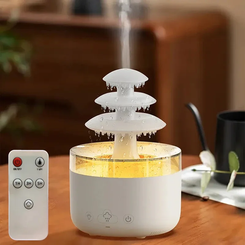 AromaDiffuserRainCloud7ColorNightLightWaterfallAirHumidifier