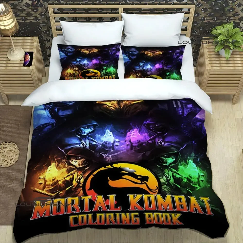 Mortal Kombat Cartoon Printed Bedding Sets exquisite supplies set duvet cover bed comforter set bedding set luxury birthday gift 4