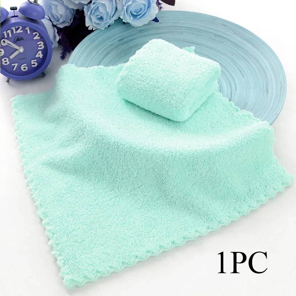 Description Picture 3 of item25*25cm Coral Velvet Quick Drying Microfiber Towels Cleaning Wipes Face Towels Square Washcloth Hand Towel Soft Water Absorption