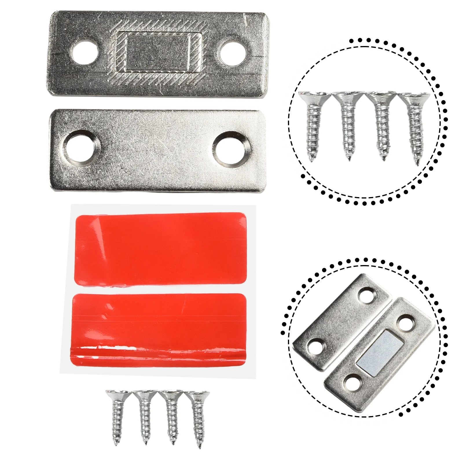 

Magnetic Cabinet Catches Adhesive Door Closer Invisible Magnet Door Stop Closet Cupboard Drawer Magnet Catch Furniture Hardware