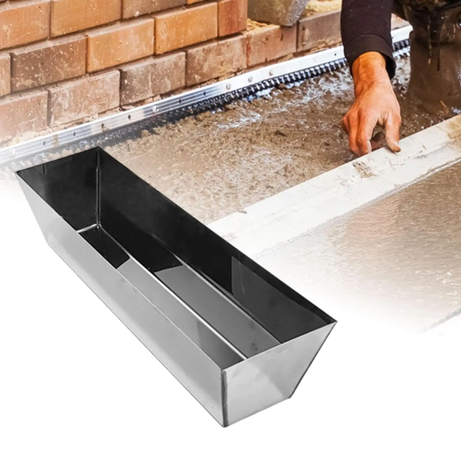 Stainless Steel Mud Pan Leakproof Multifunction Plastering Plasterers DIY Tapered Sides Mud Board Smooth Tray Bucket Rustproof drywall mud pan