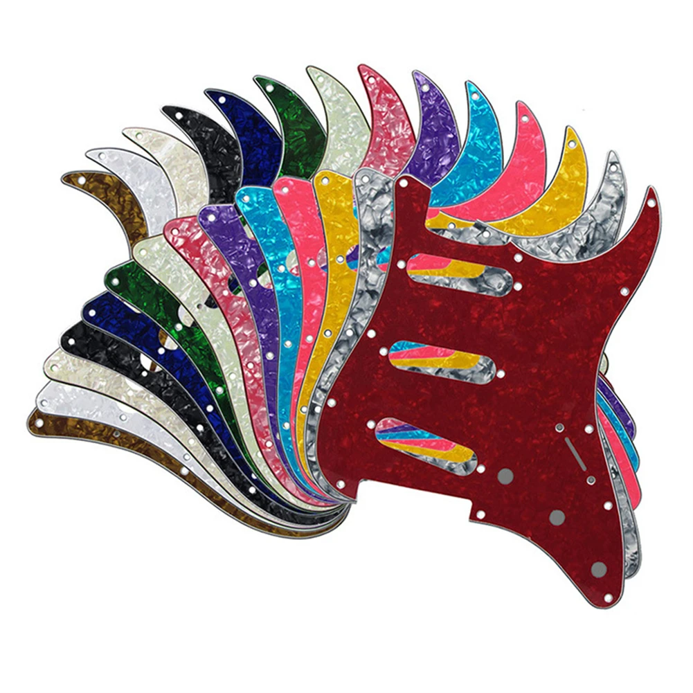 

3 Ply 11 Holes Colorful Celluloid Guitar Pickguard Scratch Plate For Stratocaster-Guitar SSS Standard Models Guitar Accessories