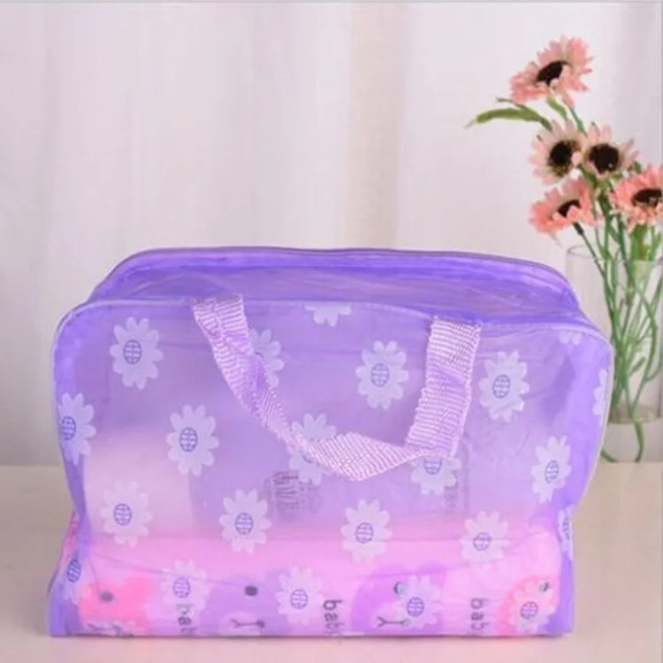 Portable Travel Toilet Bag Cosmetic Bags Large Capacity Transparent Plastic Cosmetic Storage Bag for Men and Women