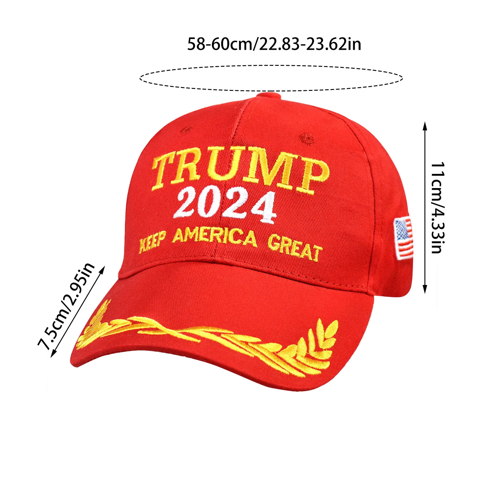 Trump 2024 Hat Donald Trump Hat Take America Back MAGA USA Embroidery Adjustable Baseball Cap President Hat Embroidered Cap 6