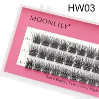 A1 Custom Logo Private Label Fluffy Segmented Eyelashes Individual Eyelash Bundle DIY  Lashes Extensions Bundle Makeup 1