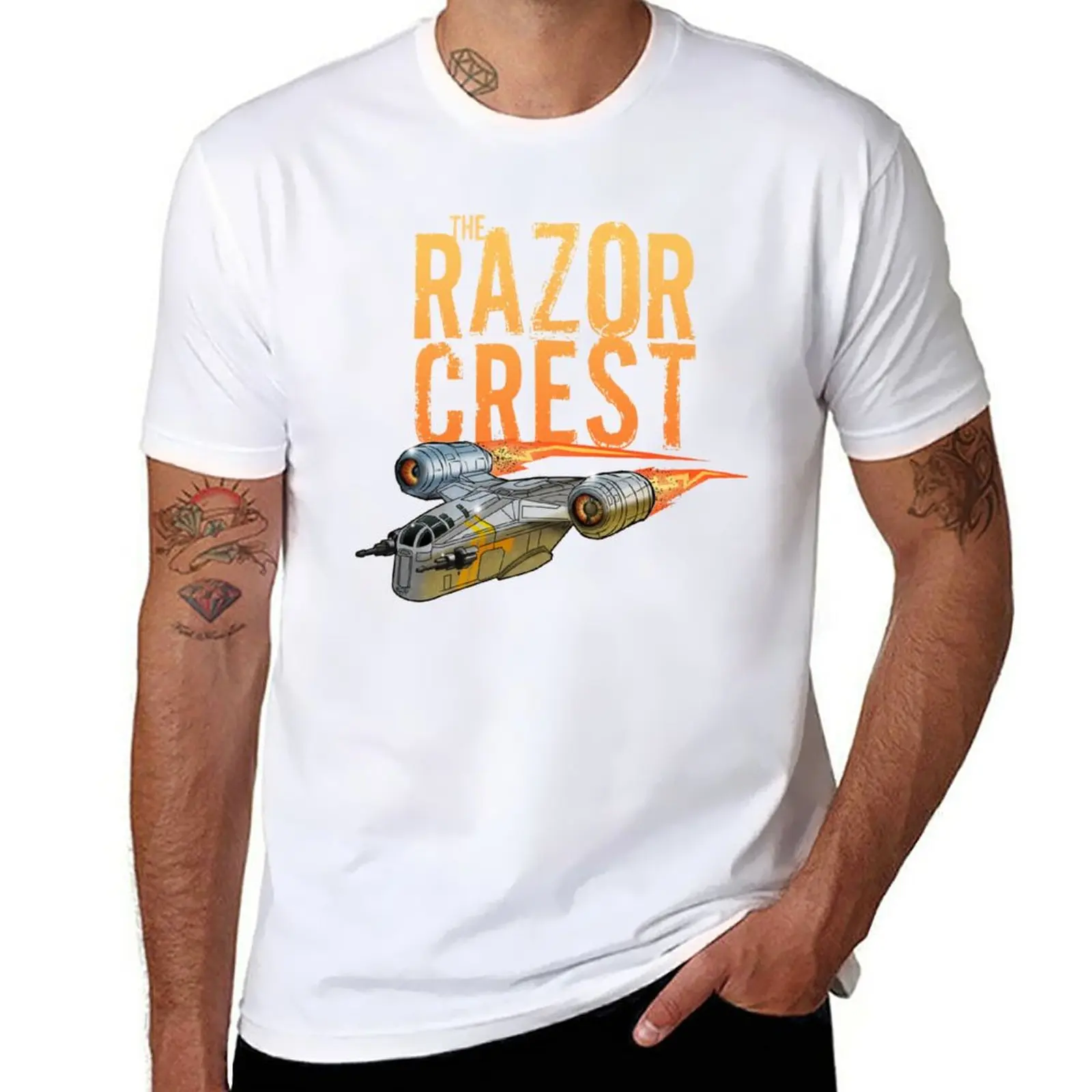 Novità The Razor Crest T-Shirt T-Shirt Per Un Ragazzo T-Shirt Magliette Grafiche Magliette Da Uomo