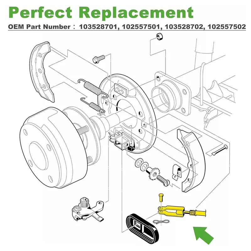 CACE-2Pcs 골프 카트 브레이크 케이블 클럽 자동차 전역 2008-2024 103528701 103528702