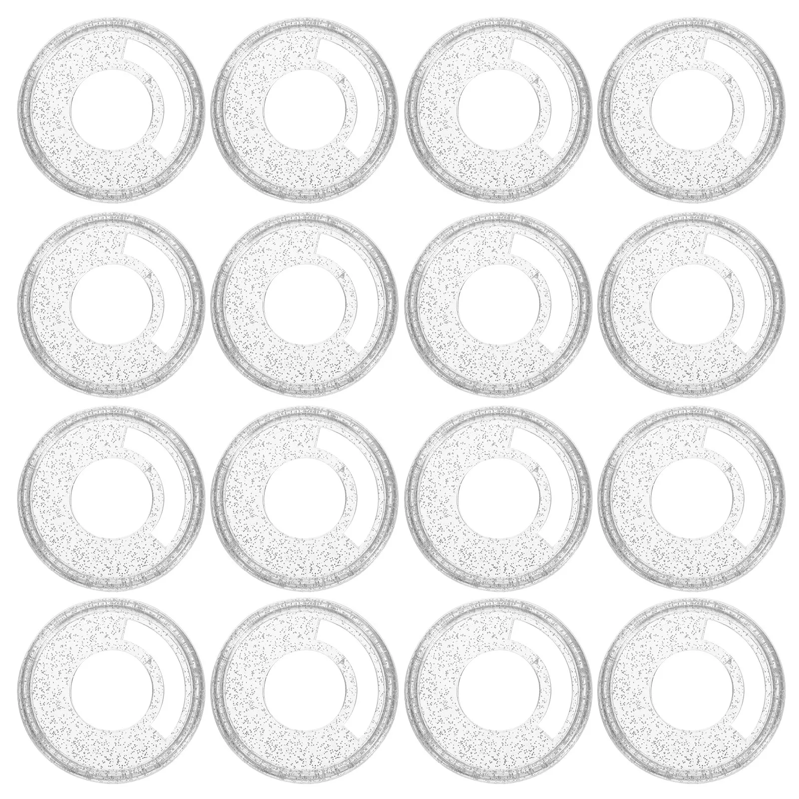 50Pcs 플라스틱 루스 리프 바인더 디스크 플래너 노트북 일기장 바인딩 용품을위한 라운드 확장 바인더 디스크