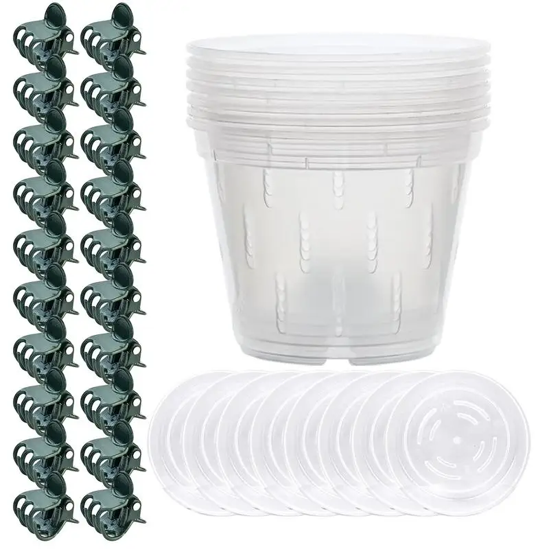

Clear Orchid Pots Ventilation Orchid Flower Pots Multipurpose Planter With Holes For Garden Yard Portable Planter Pots For