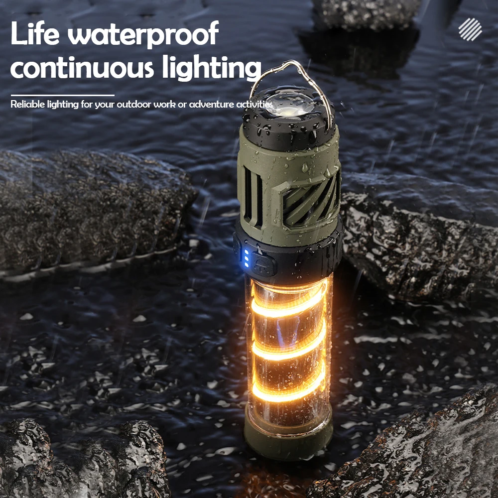 Portable Mosquito Repellent Light Tiny Repel LED Camping Lamp Tent Lantern Flashlight Magnet USB Charging With Triangle Bracket