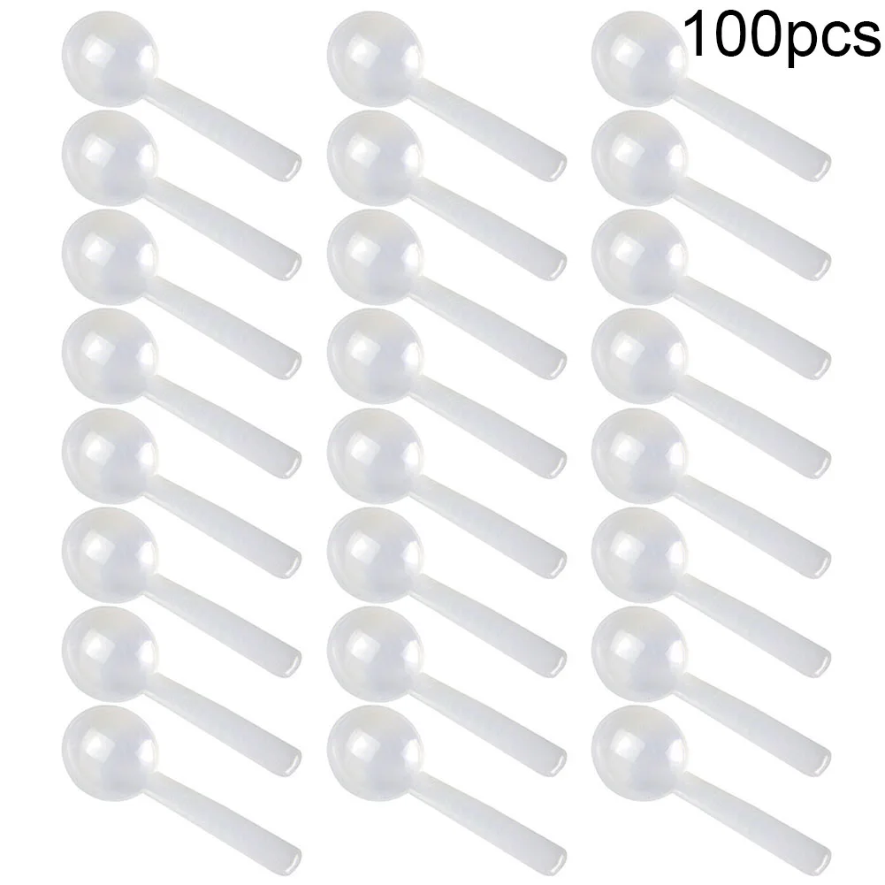100pcs 1g White Plastic Food Grade PP Plastic DIY Baking Supplies Measuring Spoon Gram Scoop Food Baking Medicine Powder kitchen measuring spoons measuring spoon set plastic kitchen scoop