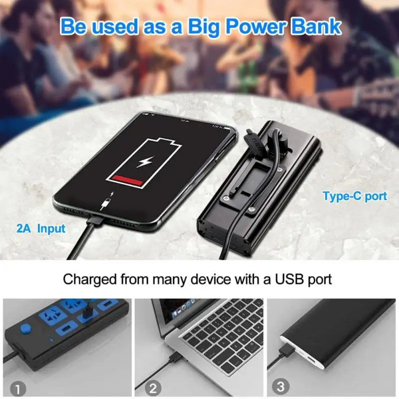 20000  10000mAh T6 LED  Ʈ USB     Ŭ  MTB ׼ ͸