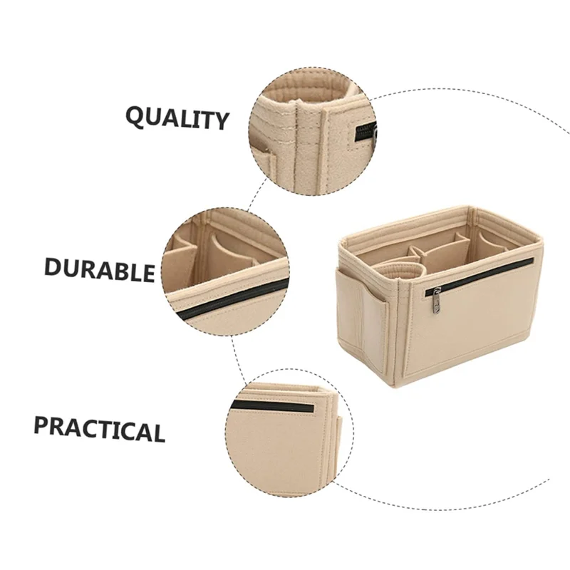Storage Bag For Women Makeup Bag Felt Cosmetic Bag Multi-Function Storage Bag Felt Storage Box Storage Bag